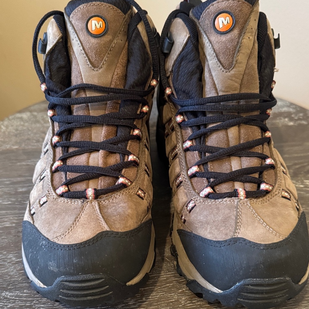 Merrell Men's Brown and Black Waterproof Hiking Boots Size 10 - Picture 4 of 6